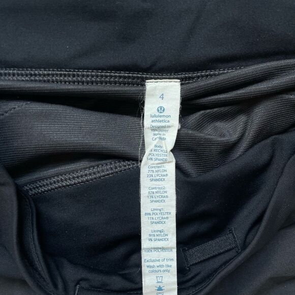 Lululemon Black Low-Rise 4" Speed Shorts, Size 4 EUC - Picture 2 of 5